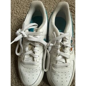 Nike Air Force 1 Low 'Space Jam' Basketball Shoes Sneakers White Blue Kids 5Y